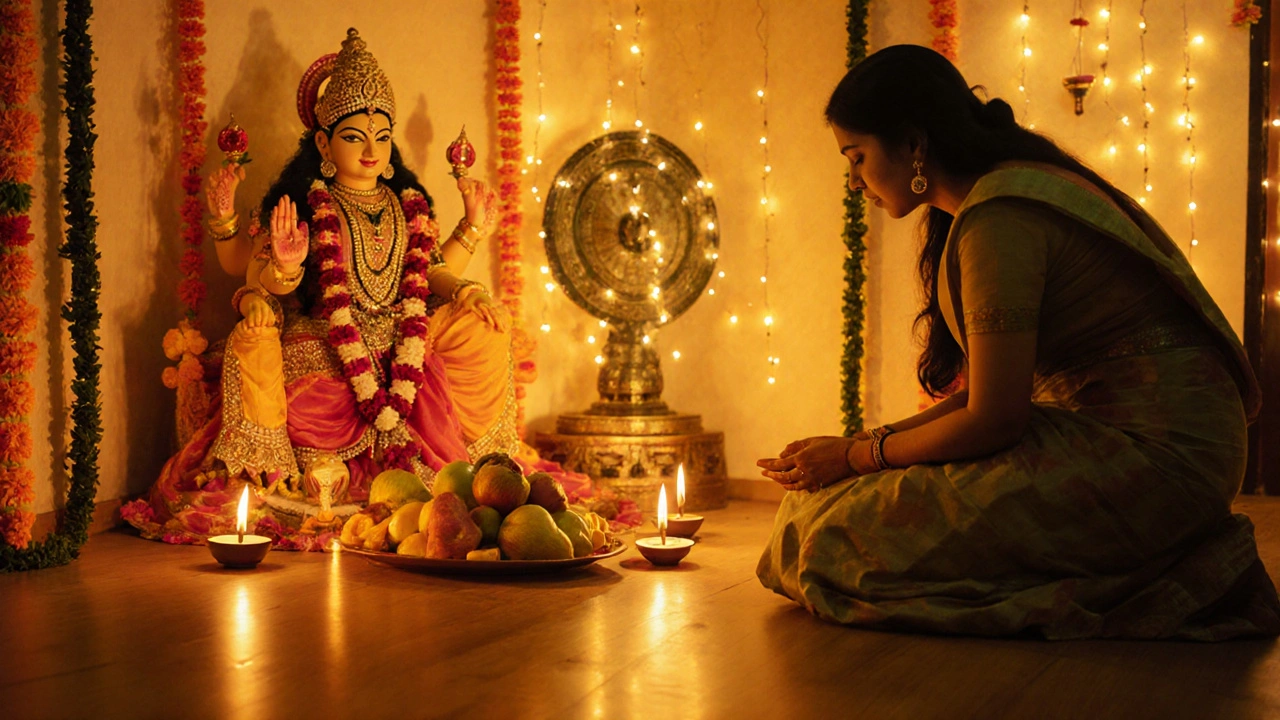 नौ दिनों की पूजा, रंग और विशेष प्रसाद